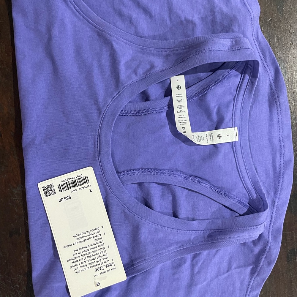Sz 2 Lululemon tank, purple